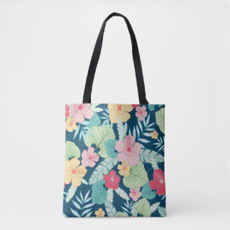 vintage tropical summer hawaiian seamless pattern  tote bag