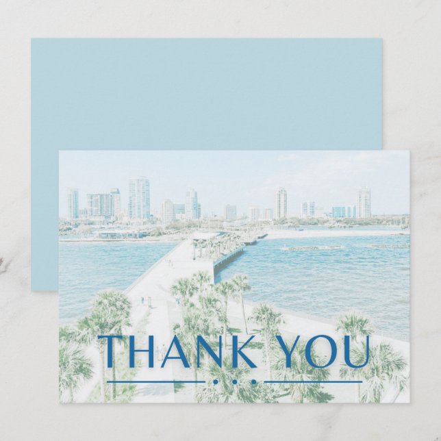 Vintage Tropical Thank You Cards (Front/Back)