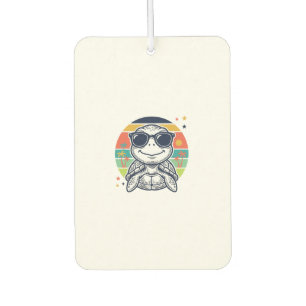 Vintage Tropical Turtle Sunglasses Beach Shirt_1 Car Air Freshener