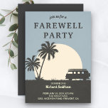 Vintage Tropical Van Farewell Party Invitation<br><div class="desc">Invite your guests with this elegant farewell party invitation. Simply add your event details on this easy-to-use template to make it a one-of-a-kind invitation.</div>