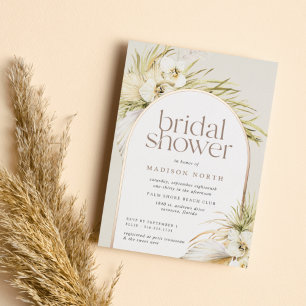 Vintage Tropics Bridal Shower Foil Invitation