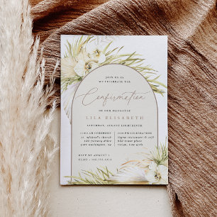Vintage Tropics Confirmation Invitation