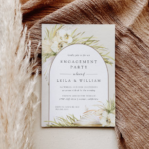 Vintage Tropics Engagement Party Invitation