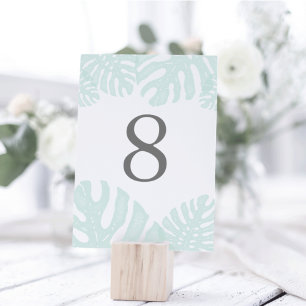Vintage Tropics Table Number Card