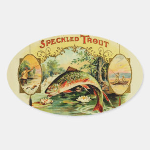 Vintage Trout Fishing Stickers
