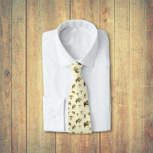 Vintage Trout Flies Fly Fishing Theme Pattern    Tie
