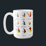 Vintage Trout Fly-Fishing Flies Coffee Mug<br><div class="desc">Enjoy a cup of coffee with a mug decorated with colourful vintage fly-fishing trout flies. Trout fly fishing flies mug will make a great addition to your fly-fishing theme collection,  or a perfect gift for your fly-fishing or fly-tying buddy.</div>
