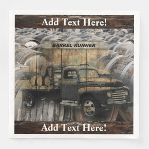 Vintage Truck Antique Truck Old Truck Paper Dinner Napkin
