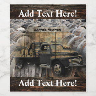 Vintage Truck Antique Truck Old Truck Wine Label