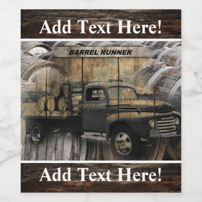 Vintage Truck Antique Truck Old Truck Wine Label (Single Label)