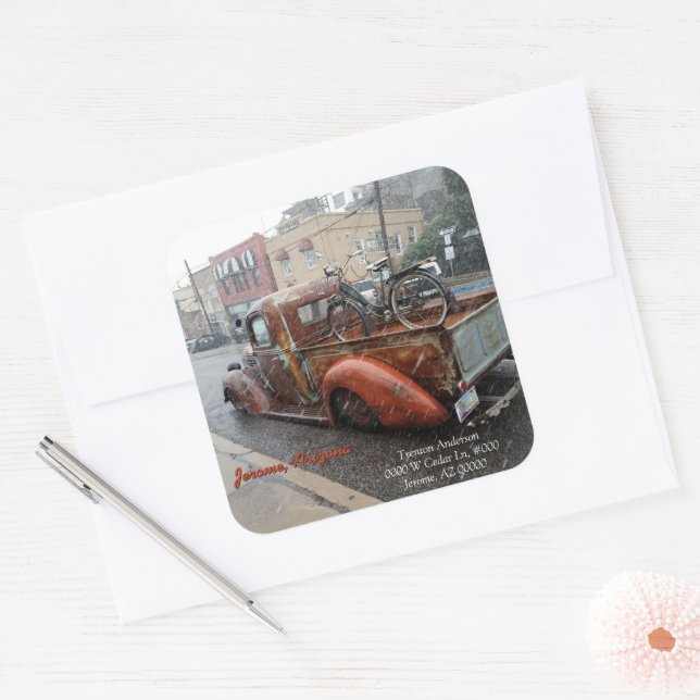 Vintage Truck & Bicycle / Jerome AZ Envelope Seals (Envelope)