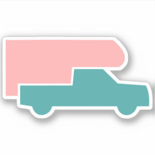 Vintage Truck Camper - Fun Colours