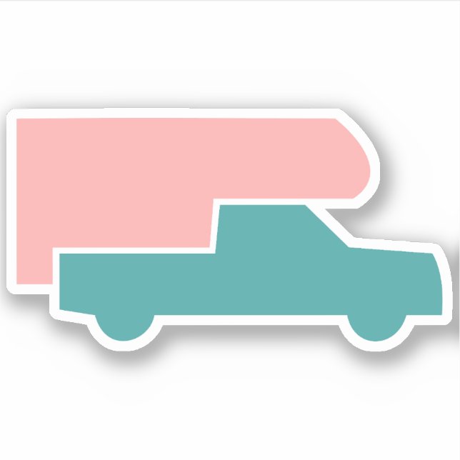 Vintage Truck Camper - Fun Colours (Front)