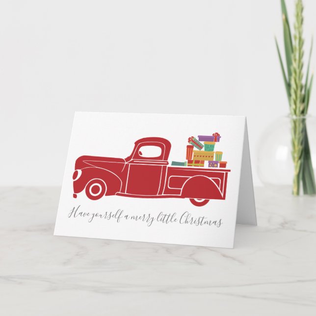 Vintage Truck Christmas Card (Front)