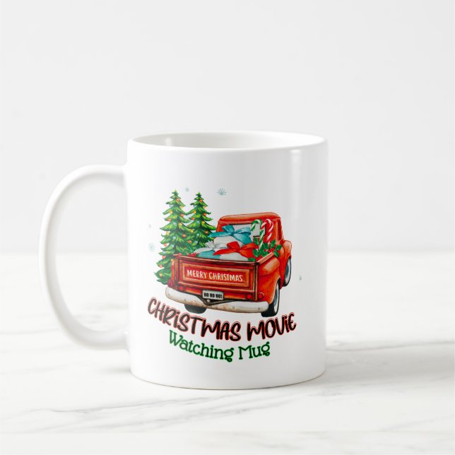 Vintage Truck Christmas Movie Watching Mug (Left)