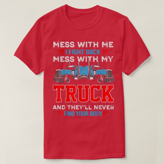Vintage Truck Driver Mechanic Trucking Trucker Tee (Design Front)