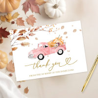 Vintage Truck Fall Baby Shower Thank You