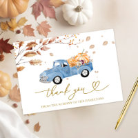 Vintage Truck Fall Baby Shower Thank You