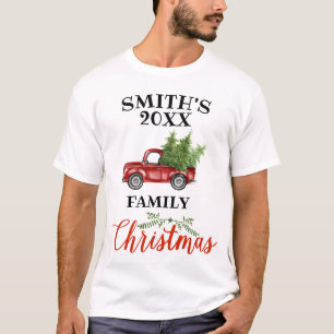 Vintage Truck Family Christmas T-Shirt