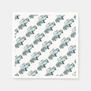 Vintage Truck Illustration Napkin