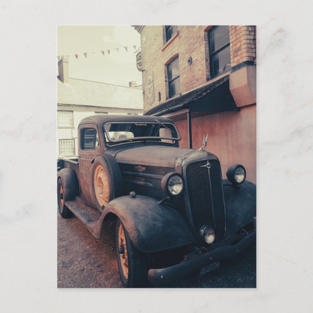 Vintage truck invitation postcard (Front)