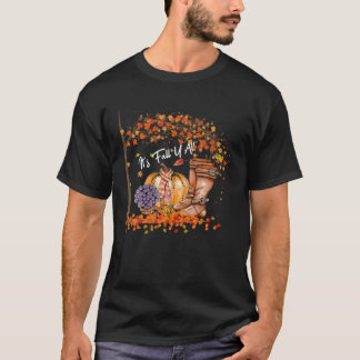 Vintage Truck It's Fall Y'all Pumpkin Autumn Thank T-Shirt
