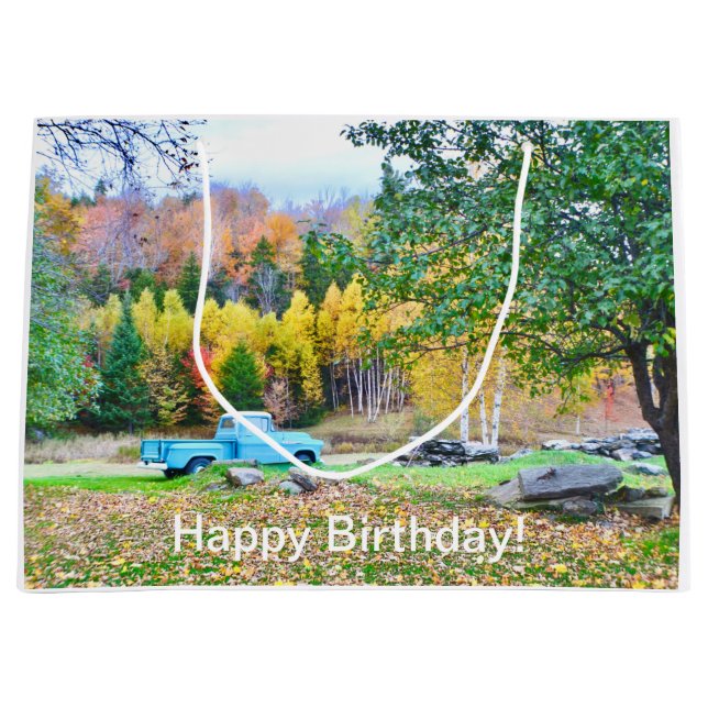 Vintage Truck Large Gift Bag (Front)