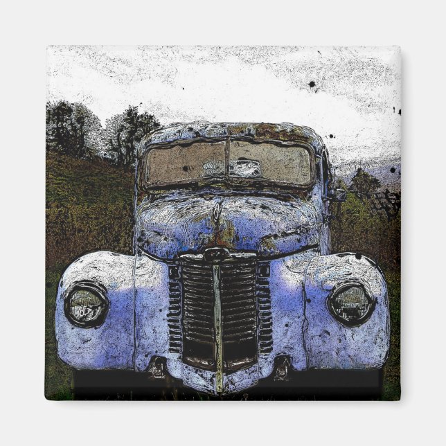 Vintage Truck Magnet (Front)