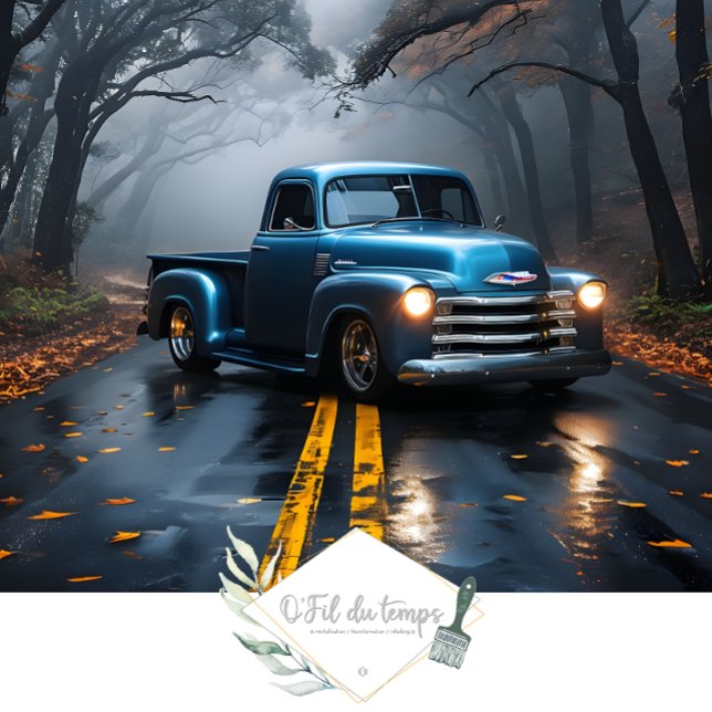 Vintage Truck Meadows and Barn Decoupage  Tissue Paper (Creator Uploaded)