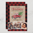 Vintage Truck Red Buffalo Plaid Christmas 3 Photo