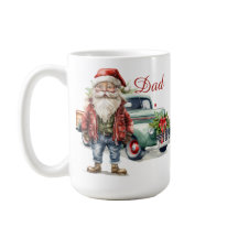 Vintage Truck Santa Festive Mug