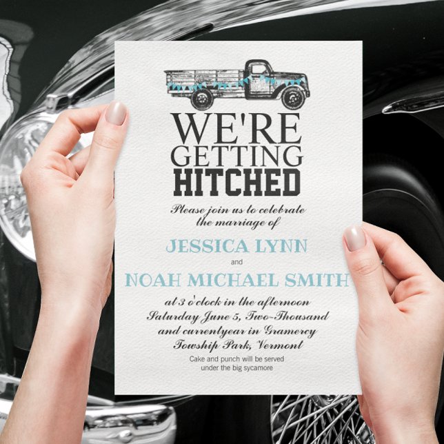 Vintage Truck Wedding Invitation (Creator Uploaded)