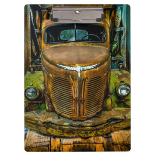 Vintage Truck Whiskey Barrels Clipboard