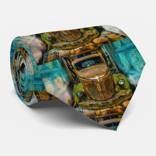 Vintage Truck Whiskey Barrels Tie