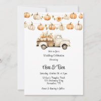 Vintage Truck with Pumpkins Wedding Celebration 