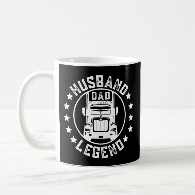 Vintage Trucker Dad Quote Saying Coffee Mug (Left)
