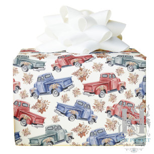 Vintage Trucks Wrapping Paper 