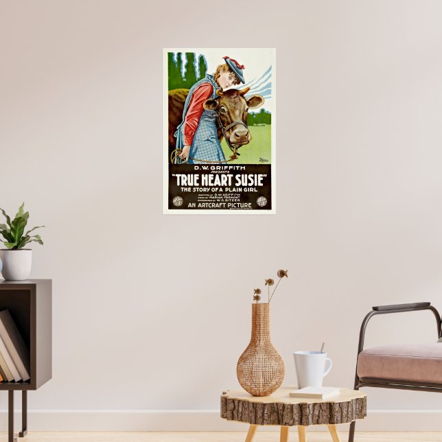 Vintage True Heart Susie Silent Hollywood Movie Poster (Living Room 3)