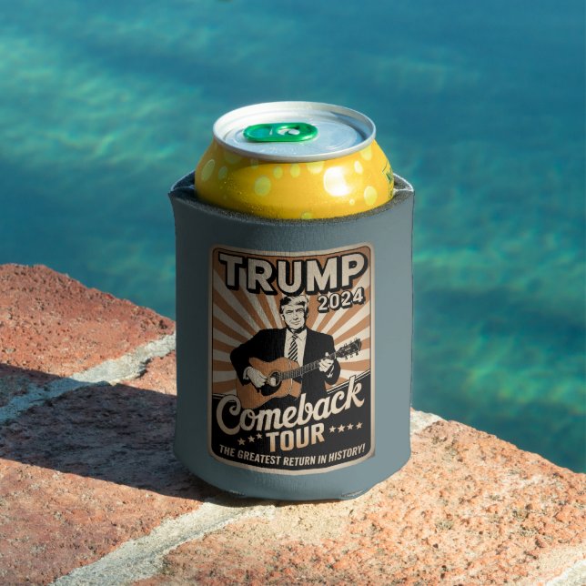 Vintage TRUMP 2024 Rocks COMEBACK TOUR  Can Cooler (In Situ Pool)