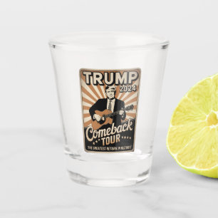 Vintage TRUMP 2024 Rocks COMEBACK TOUR  Shot Glass