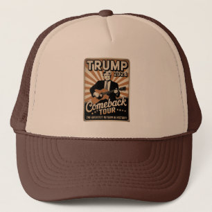 Vintage TRUMP 2024 Rocks COMEBACK TOUR Trucker Hat