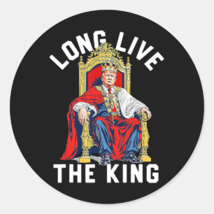 Vintage Trump Long Live The King American Patrioti Classic Round Sticker