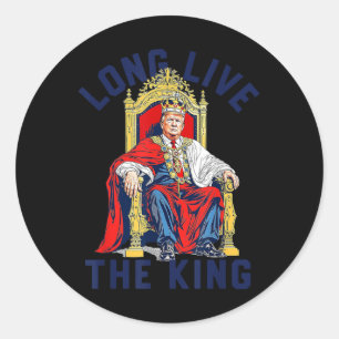 Vintage Trump Long Live The King American Patrioti Classic Round Sticker