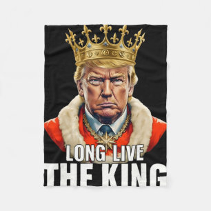 Vintage Trump Long Live The King American Patrioti Fleece Blanket