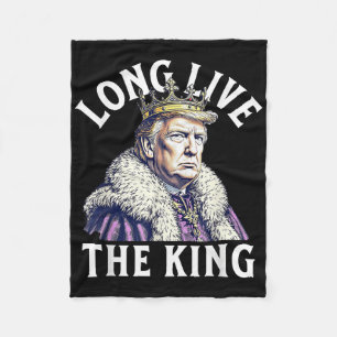 Vintage Trump Long Live The King American Patrioti Fleece Blanket