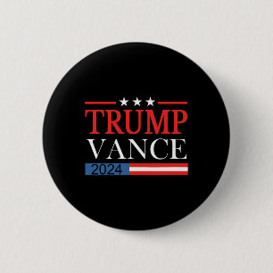 Vintage Trump Vance 2025 Retro Us Flag Men Women T 6 Cm Round Badge