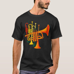 Vintage Trumpet Player - Jazz Band Marching T-Shirt