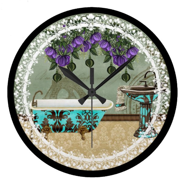 Bathroom Wall Clocks Zazzle UK