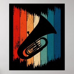 Vintage Tuba Retro Tuba Poster