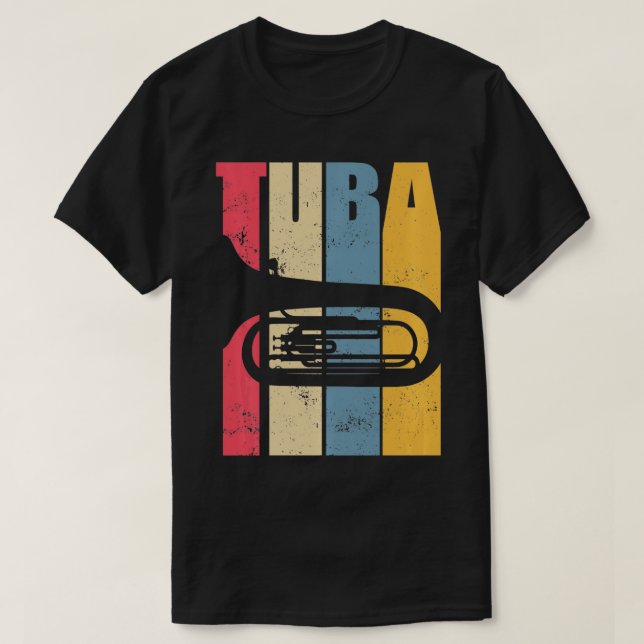 Vintage Tuba  T-Shirt (Design Front)